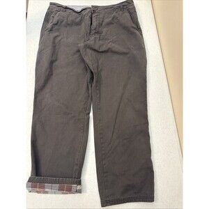 Columbia Flannel Lined Regular Fit Straight Leg Mens Gray Hiking Pant 42x32